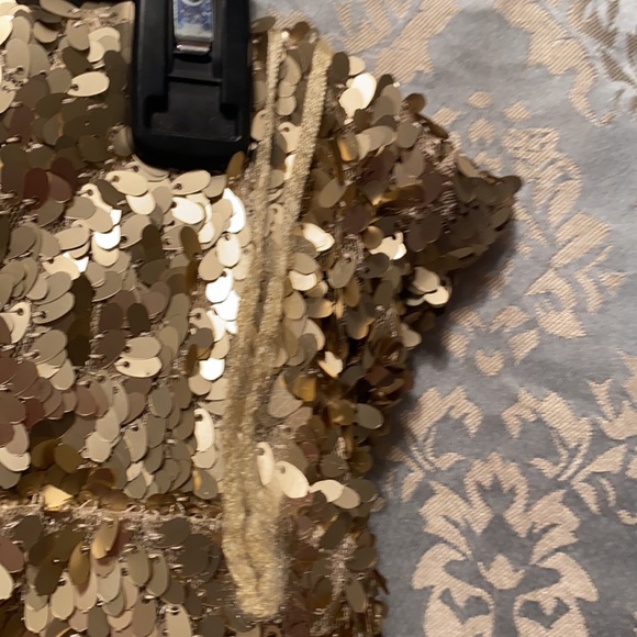 SPARKLE & FADE GOLD SEQUIN STRAPLESS DRESS SZ 6 - Picture 14 of 14